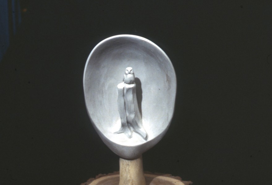 moon-owl-on-stump-1987-clay